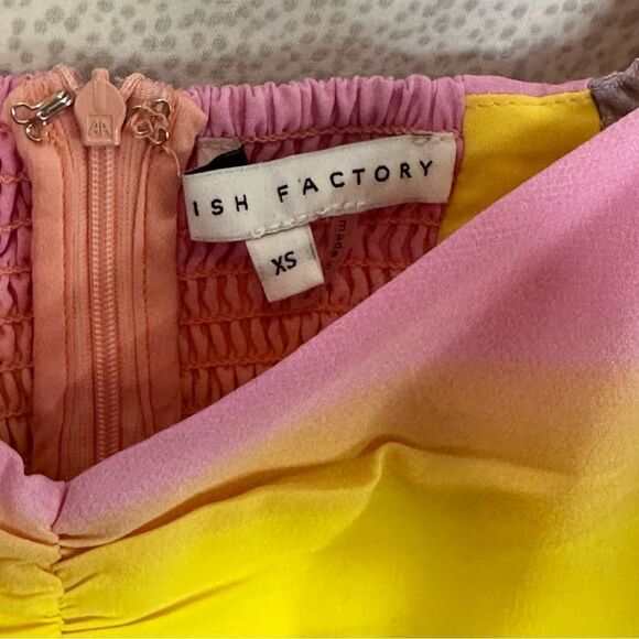 English Factory Pastel Rainbow Stripe Babydoll Mini Dress | Size XS - Picture 7 of 8